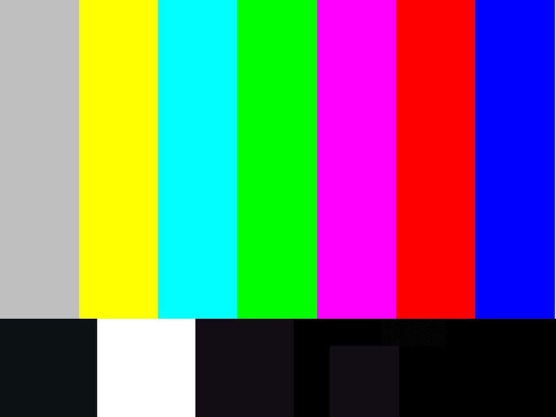 Color Bars Test Pattern — Yellow, Neutral