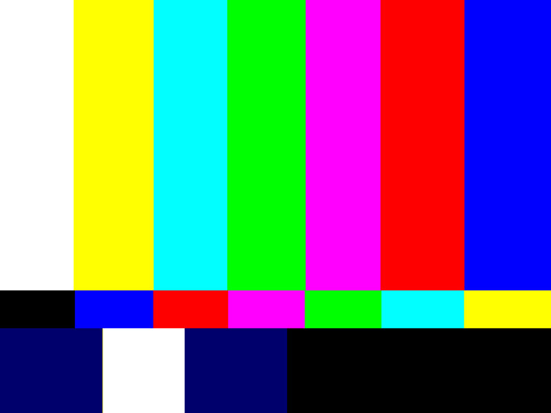 Color Bars Test Pattern — Yellow