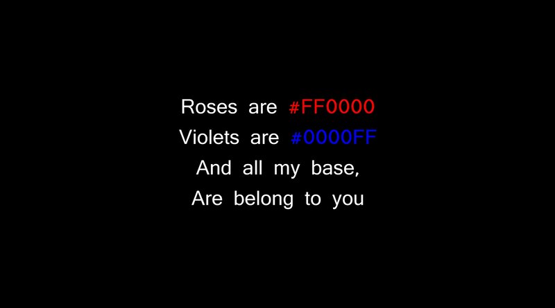 color code poem