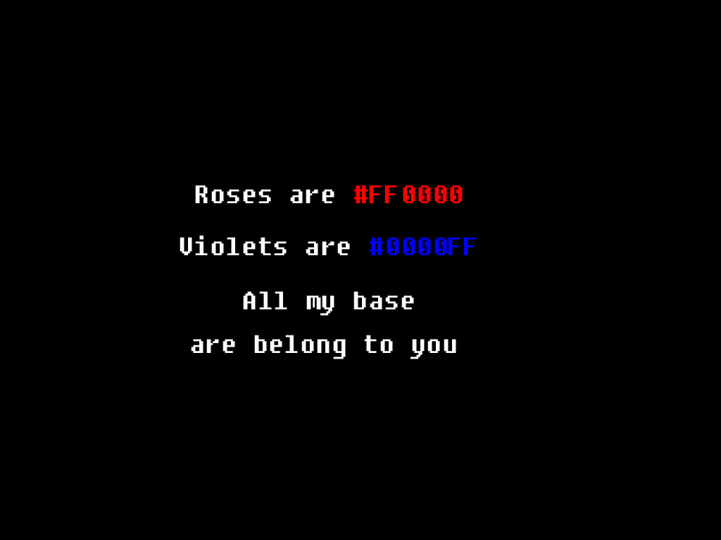 color code poem