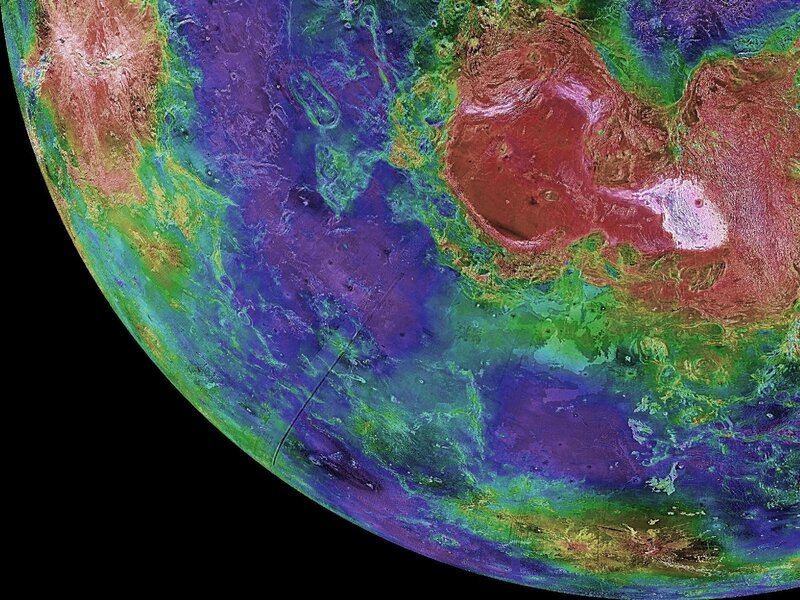 Color-coded Planet Surface