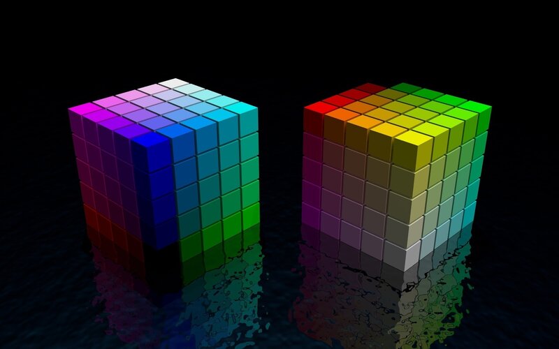 Color Cubes on Water