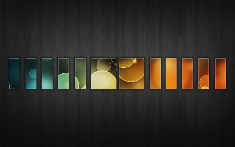 Color gradient art panels