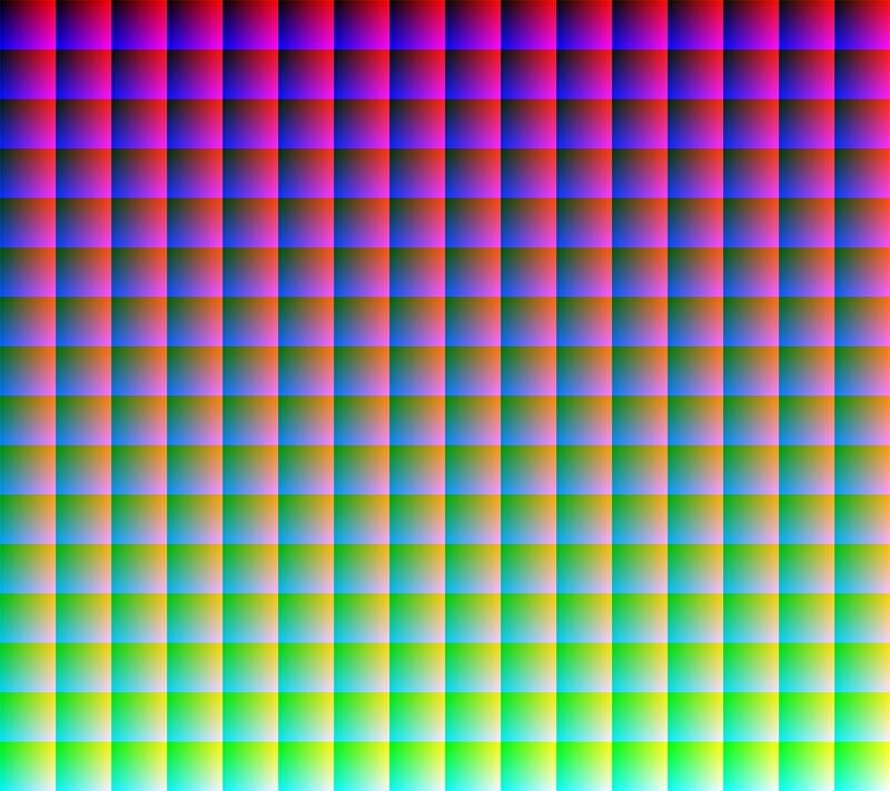 Color Gradient Grid — Red, Calm