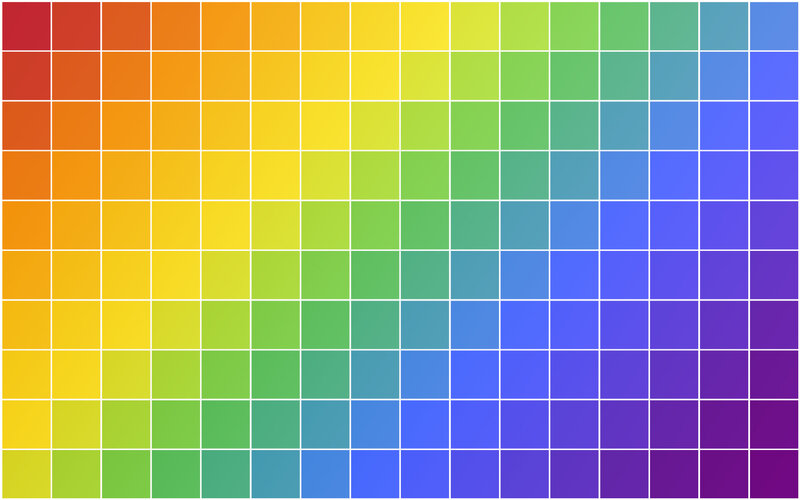 Color Gradient Grid — Red, Neutral