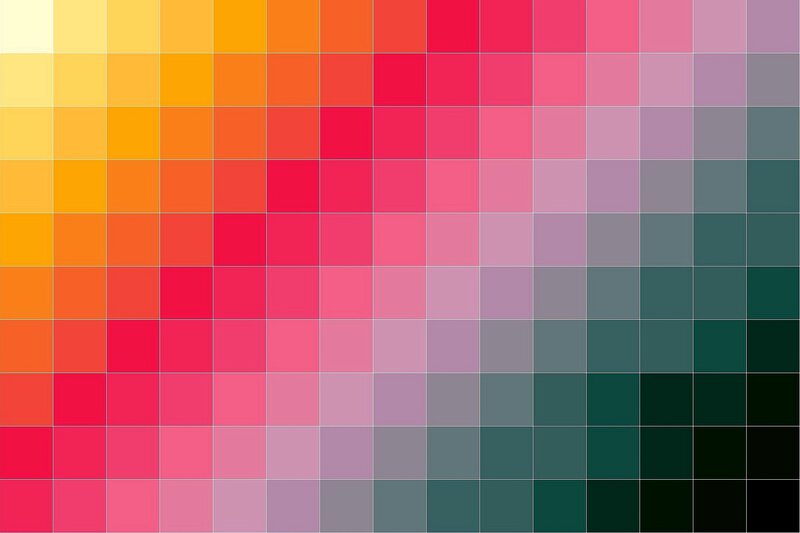 Color Gradient Grid — Red