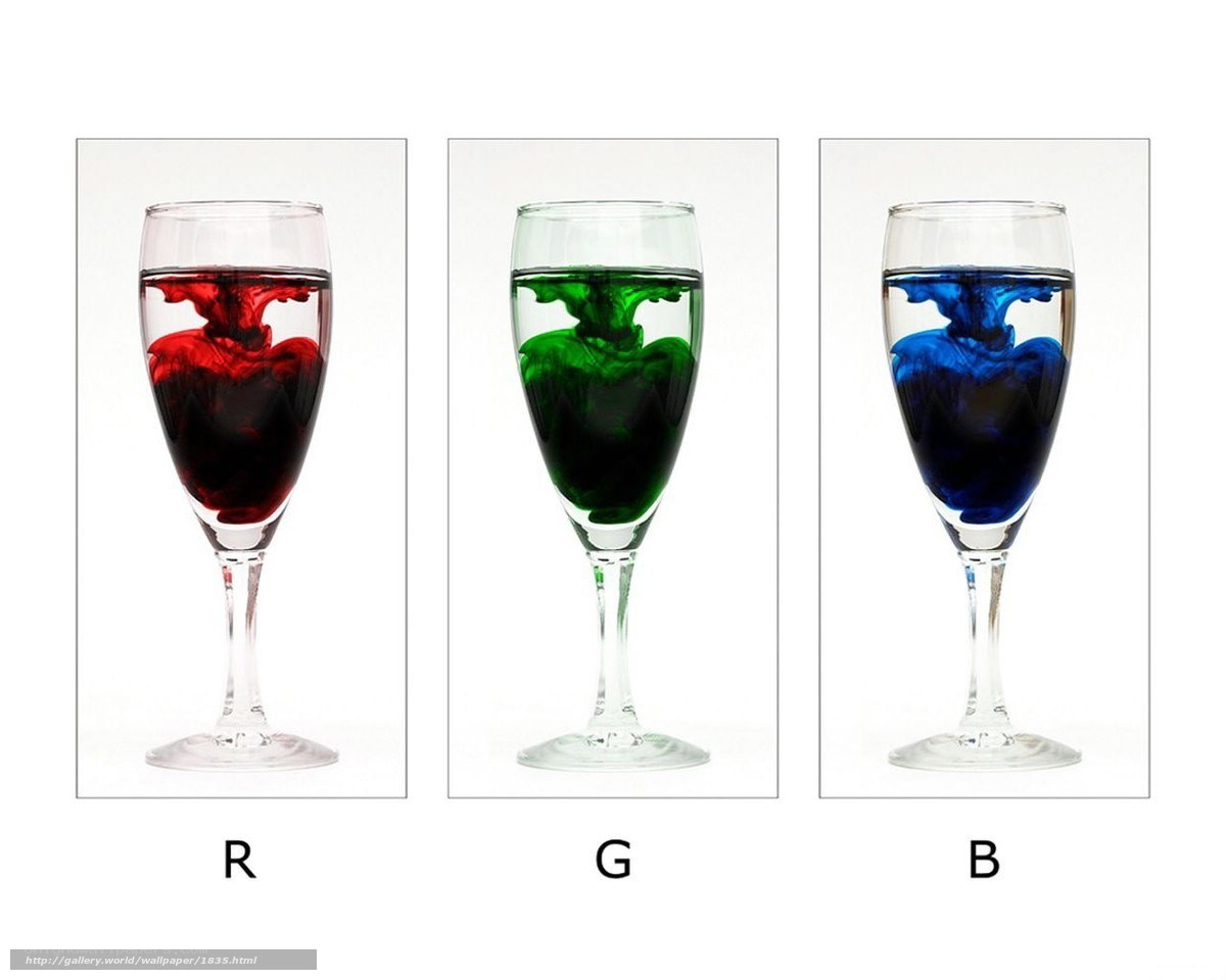 Color mixing in wine glasses
