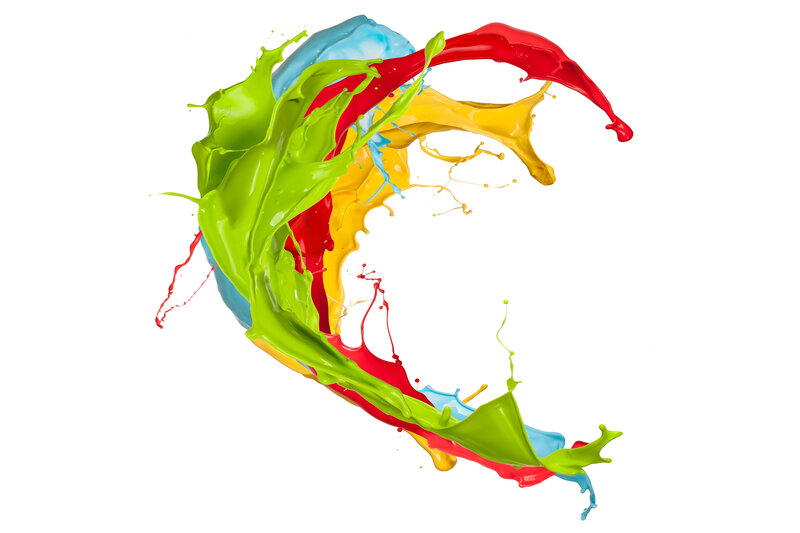 Color Paint Splashes — Green, Dynamic