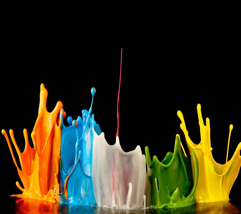 Color Paint Splashes — Orange