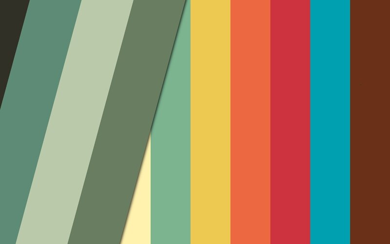 Color Palette Stripes — Green
