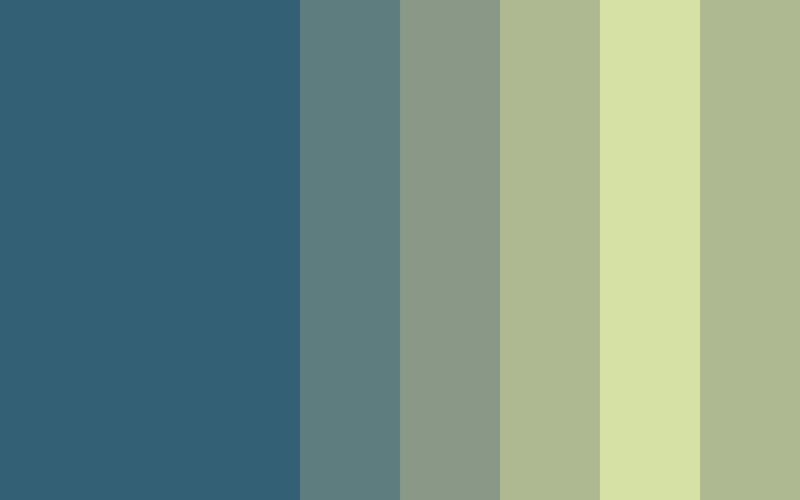 color palette with blue and green tones