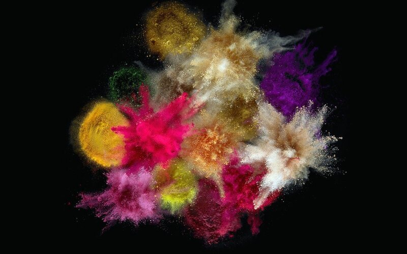 Color Powder Explosion — Purple, Dynamic, Photograph