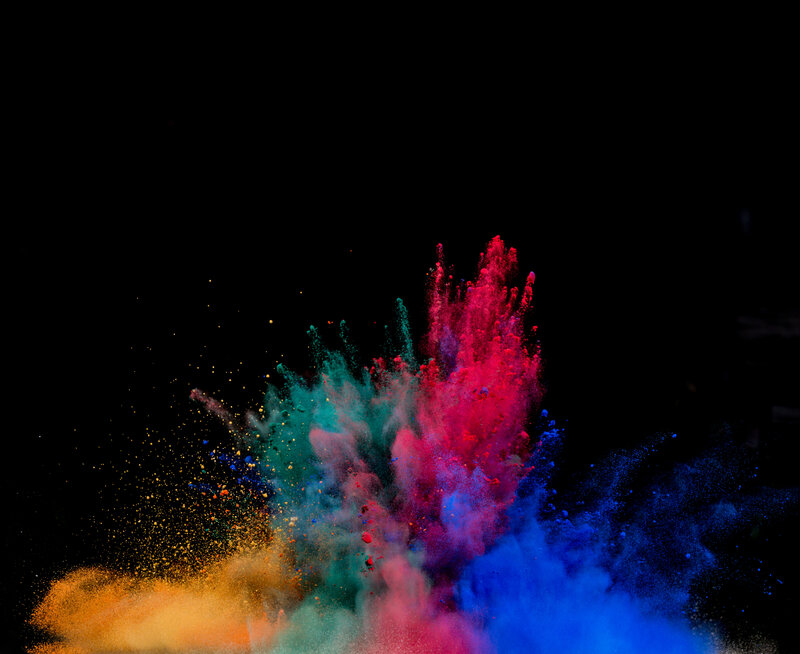 Color Powder Explosion — Red, Dynamic, Photograph, Dust