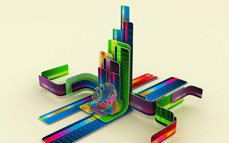 Color spectrum abstract art