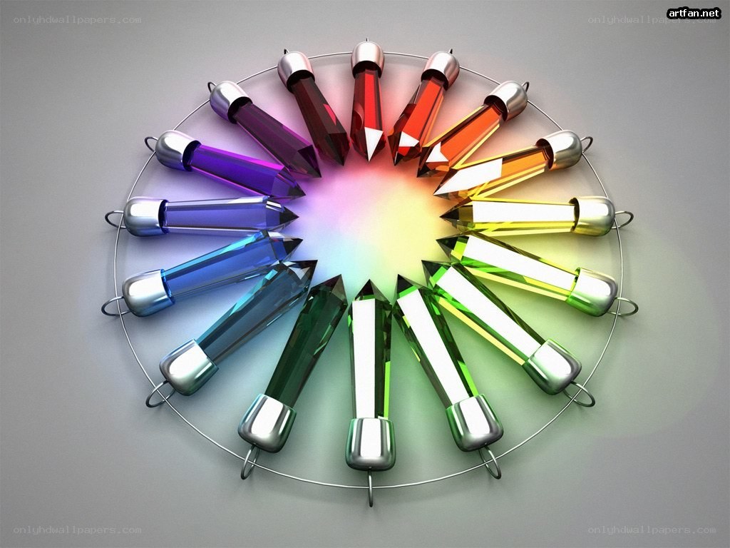 Color spectrum in crystal tubes