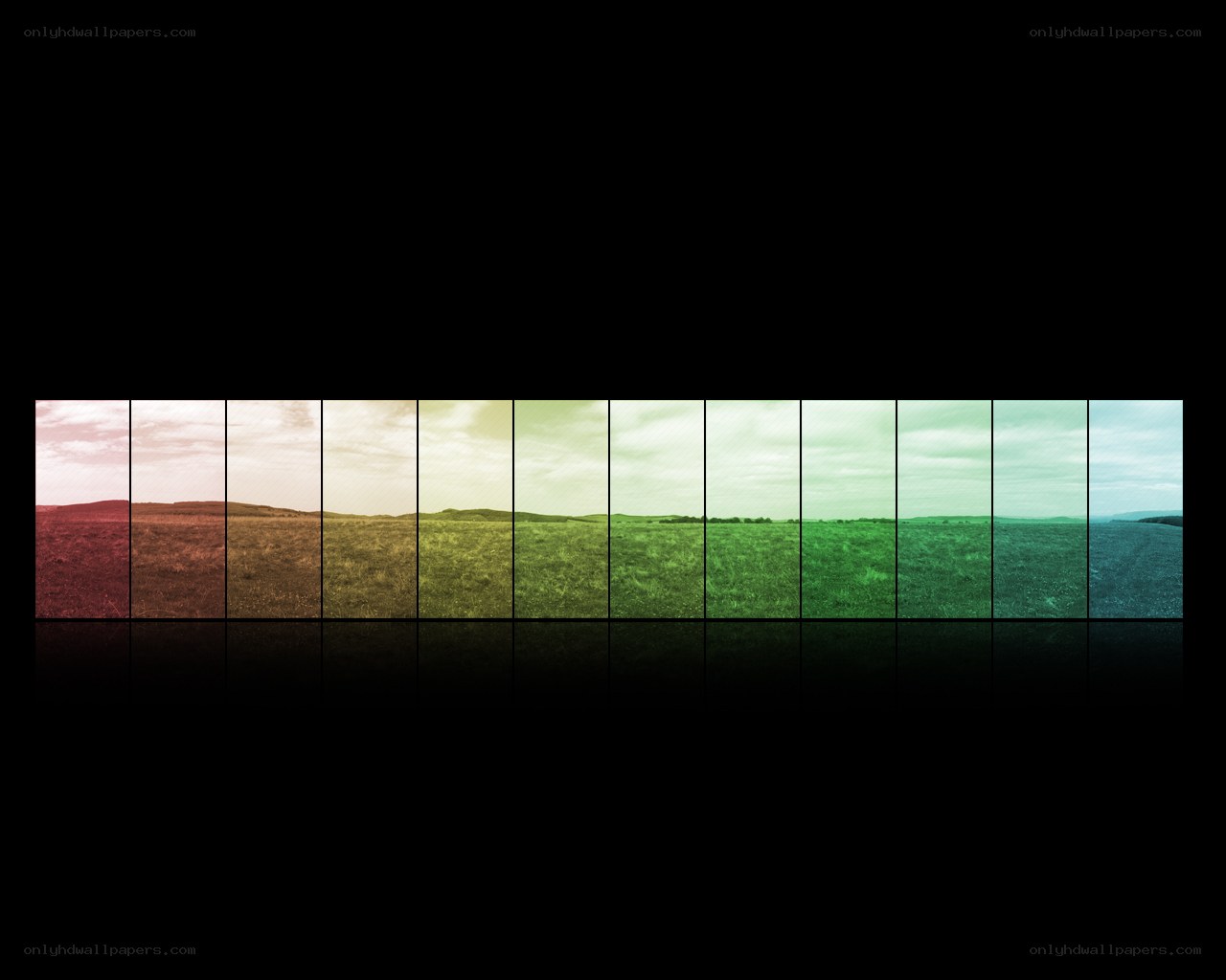 color spectrum landscape panels