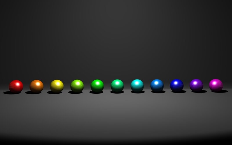 color spectrum spheres