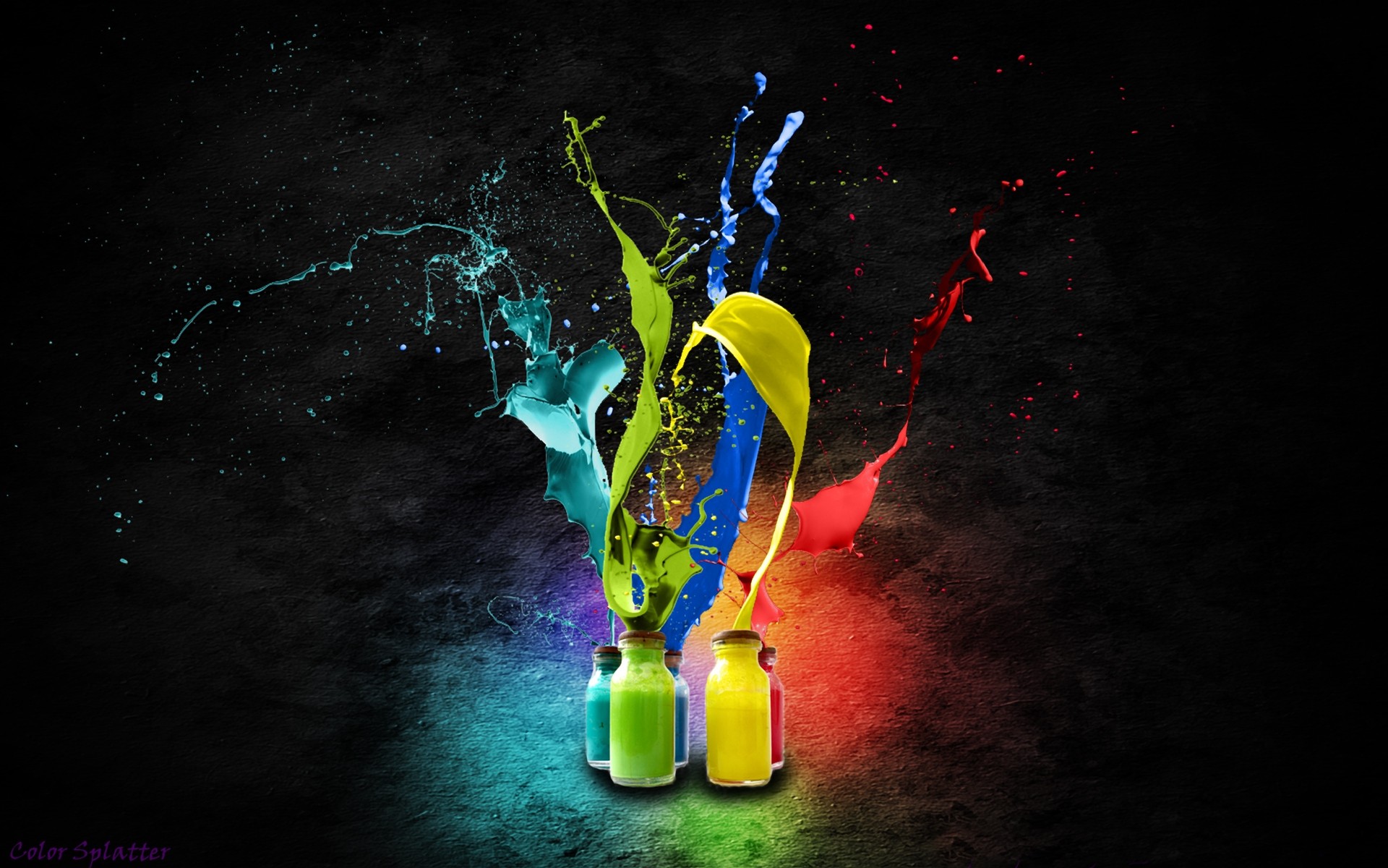 Color splatter art