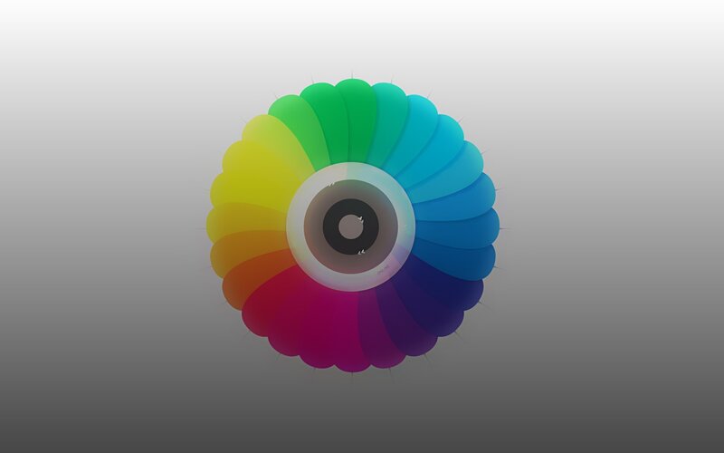 color wheel eye design