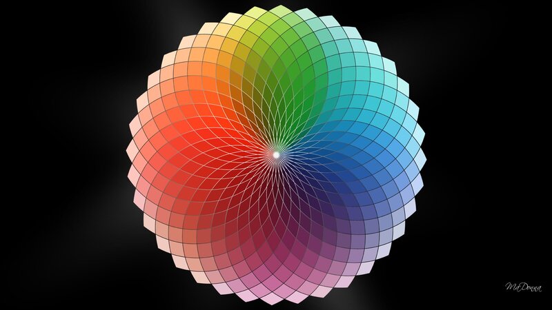 Color Wheel Spiral — Red