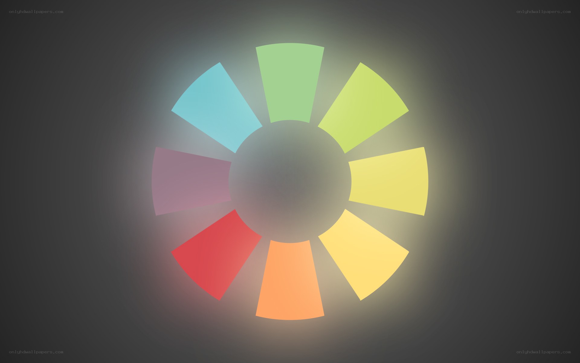color wheel with glowing segments