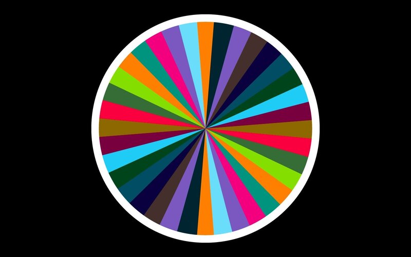 Color Wheel with Rays — Black, Neutral