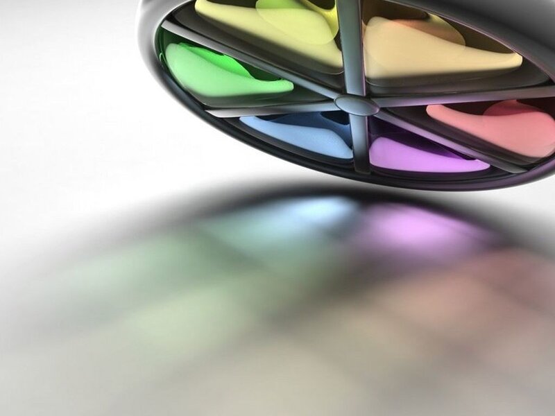 Color Wheel with Reflections