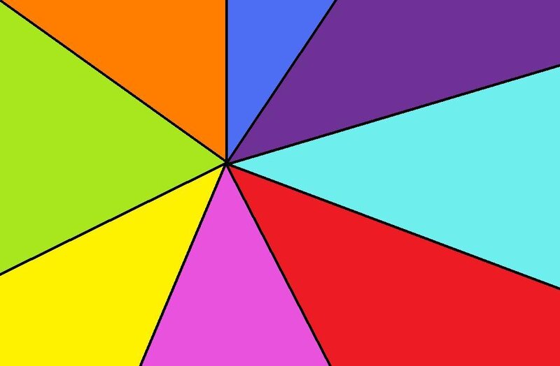 color wheel with ten segments