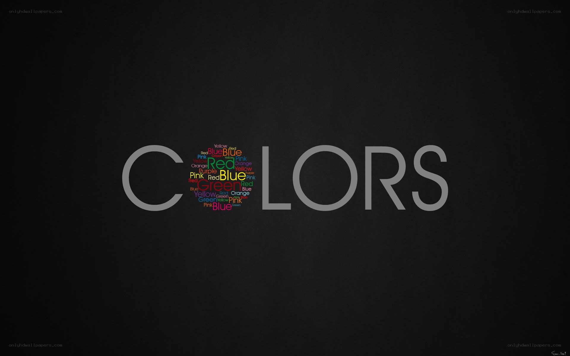 Color word art design