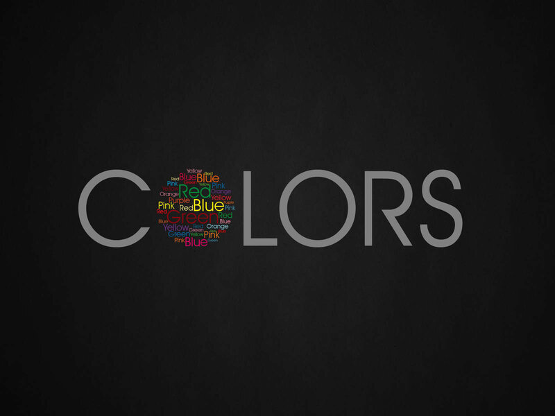 Color word art design