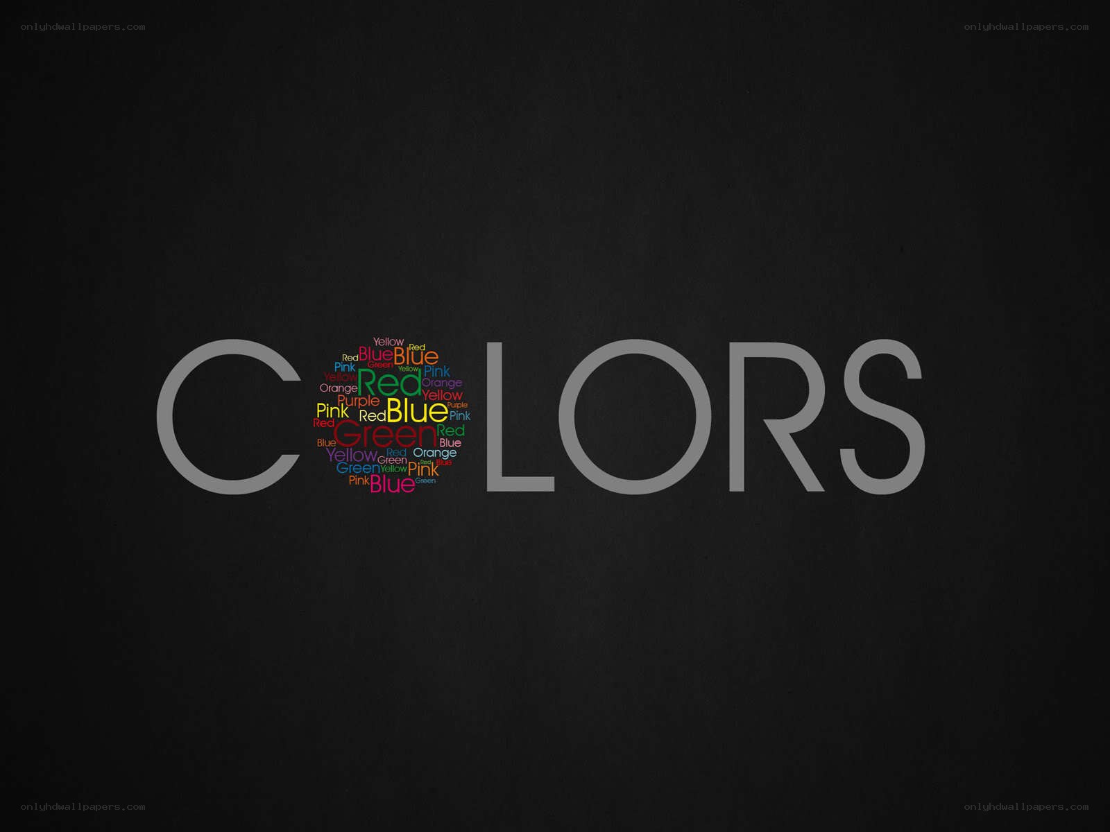 Color word art design