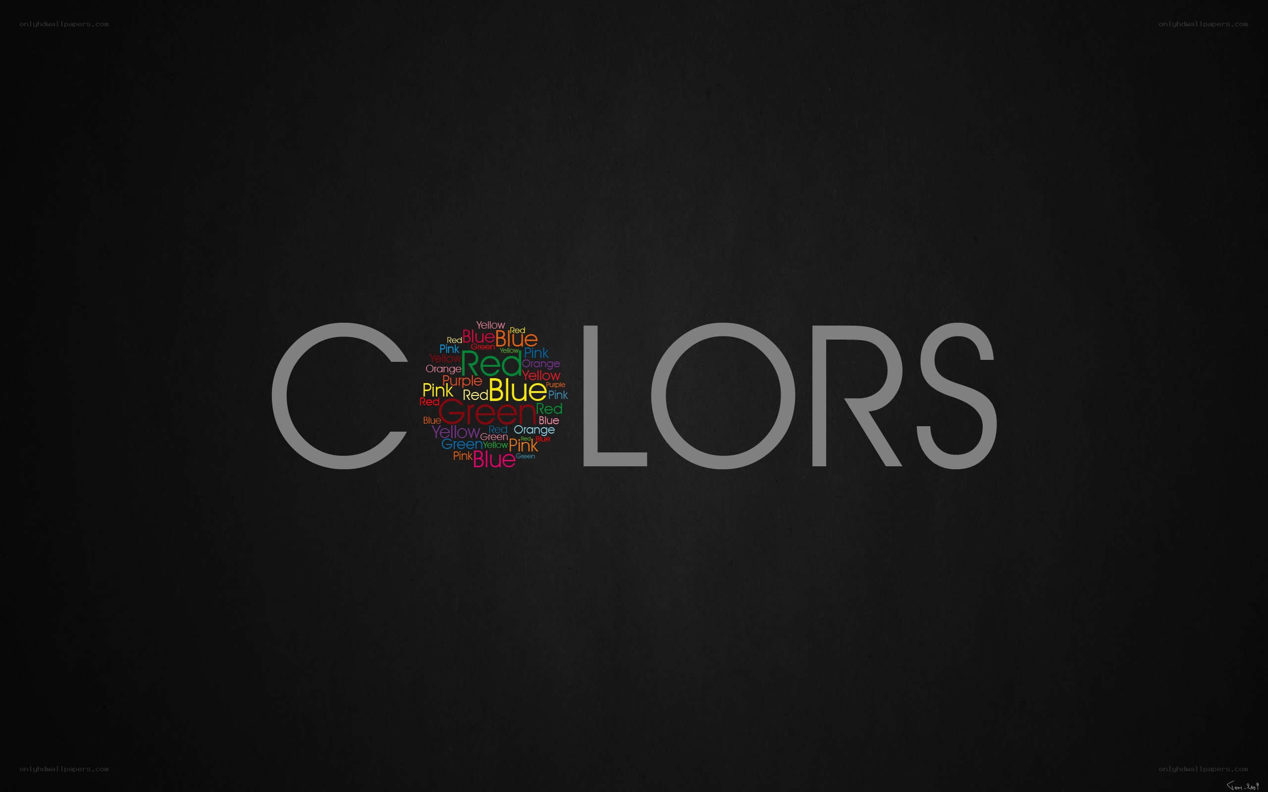 Color word art design