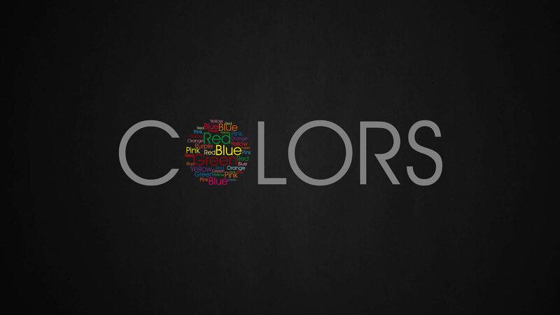 Color word cloud design