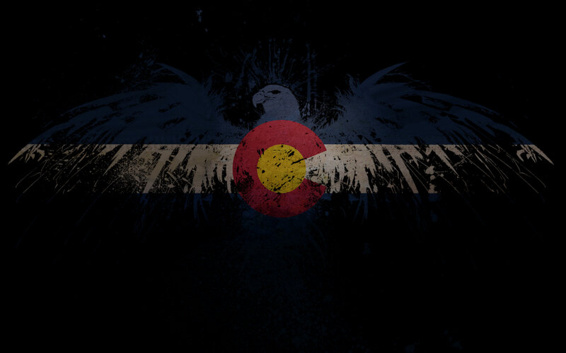 Colorado flag with eagle design