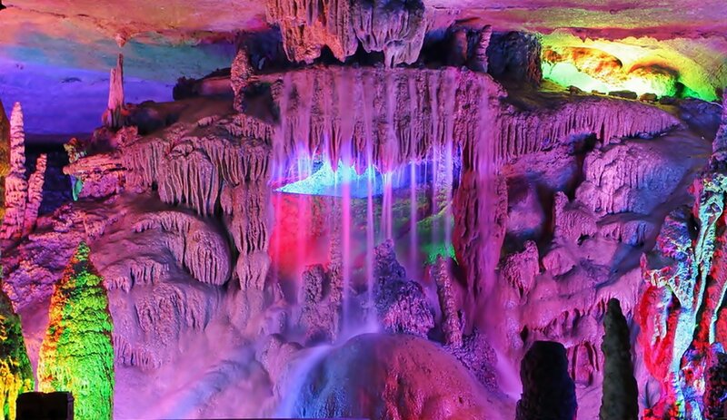 Colored Cave Formations — Purple