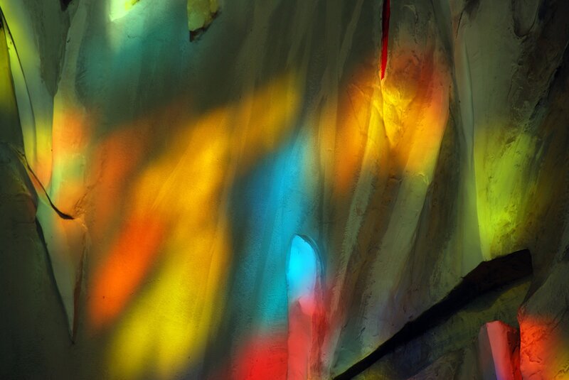 Colored Cave Interior