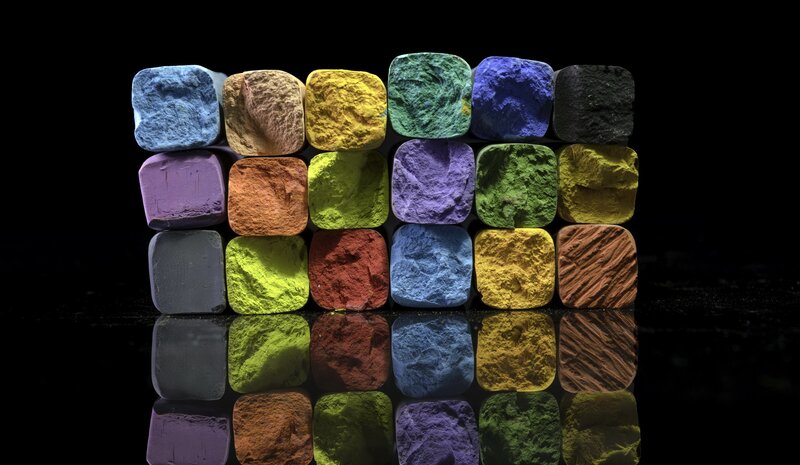 Colored Chalk Blocks