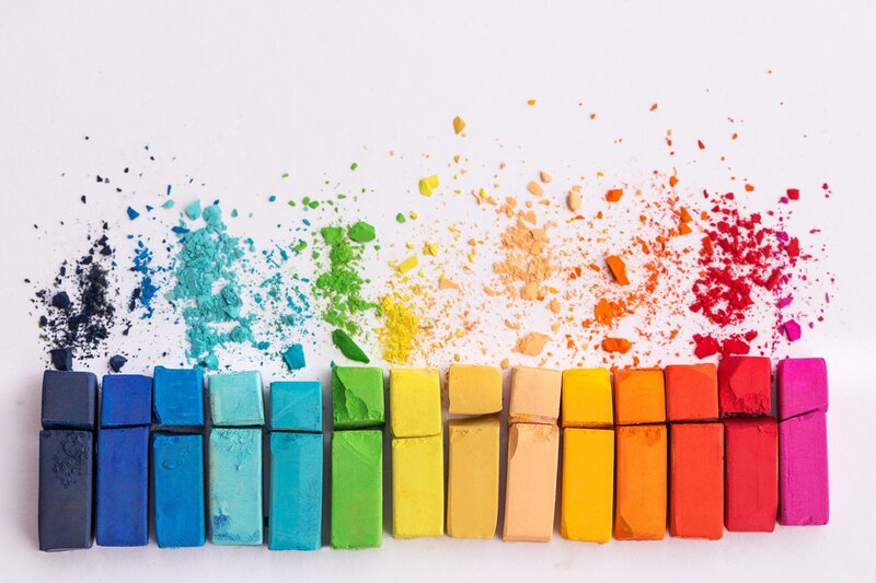 Colored Chalk Sticks — Blue