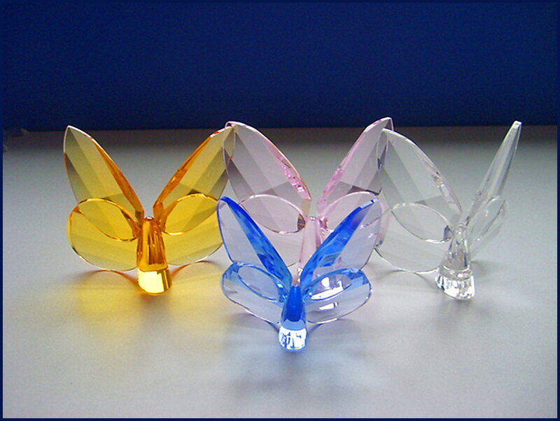 Colored Crystal Butterflies
