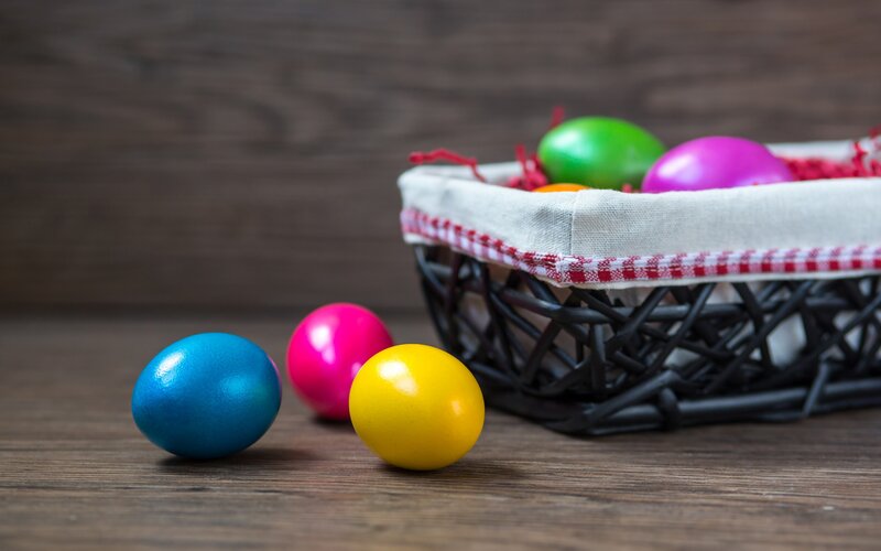Colored Easter Eggs — Blue, Festive