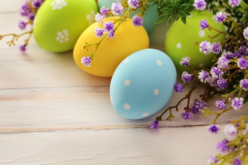 Colored Easter Eggs — Blue