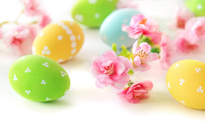Colored Easter Eggs — Green, Festive, Spring