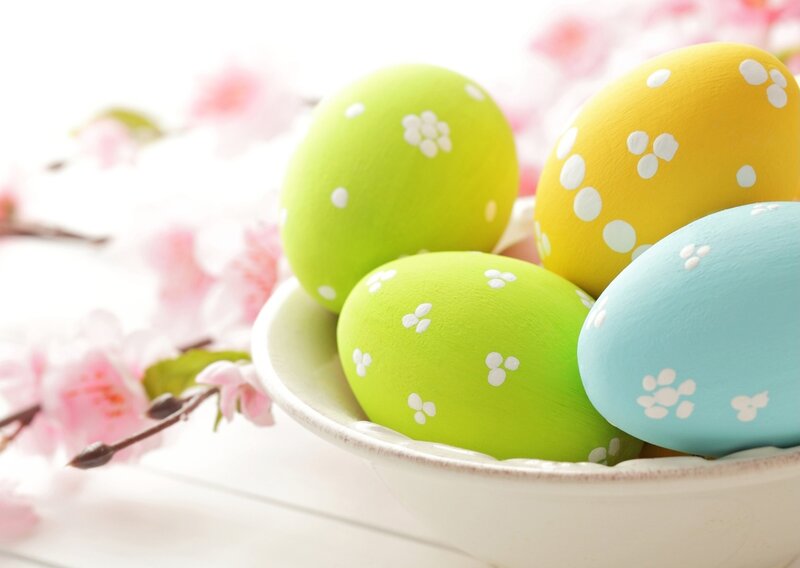 Colored Easter Eggs — Green, Festive