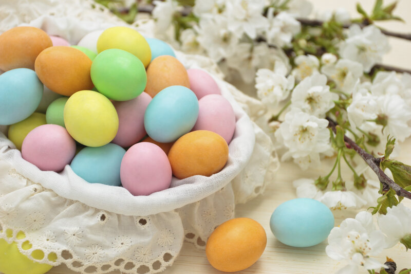 Colored Easter Eggs — Pastel