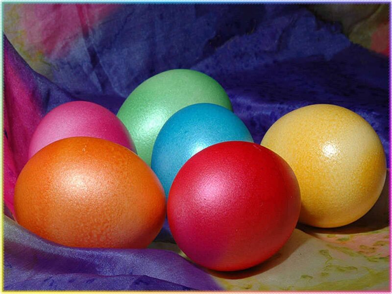 Colored Easter Eggs — Purple, Festive, Photograph