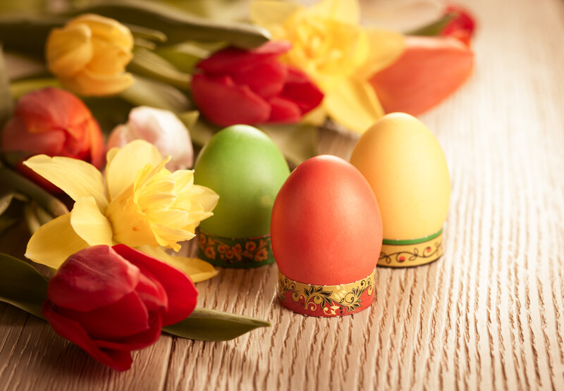 Colored Easter Eggs — Red