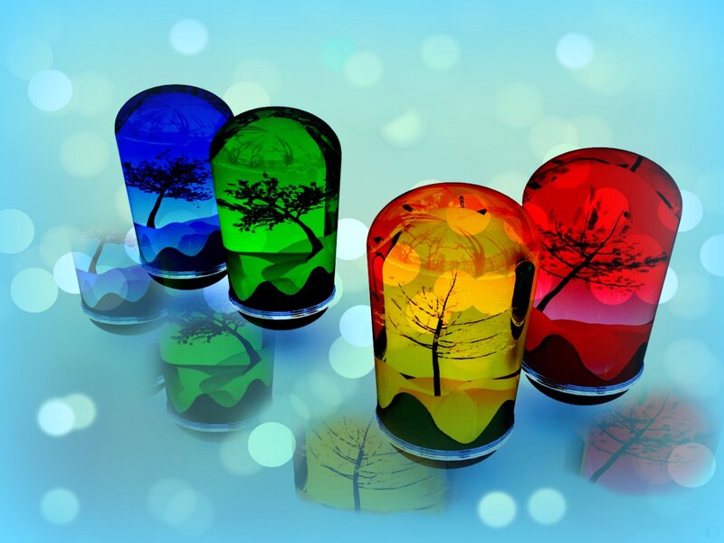 Colored Glass Containers