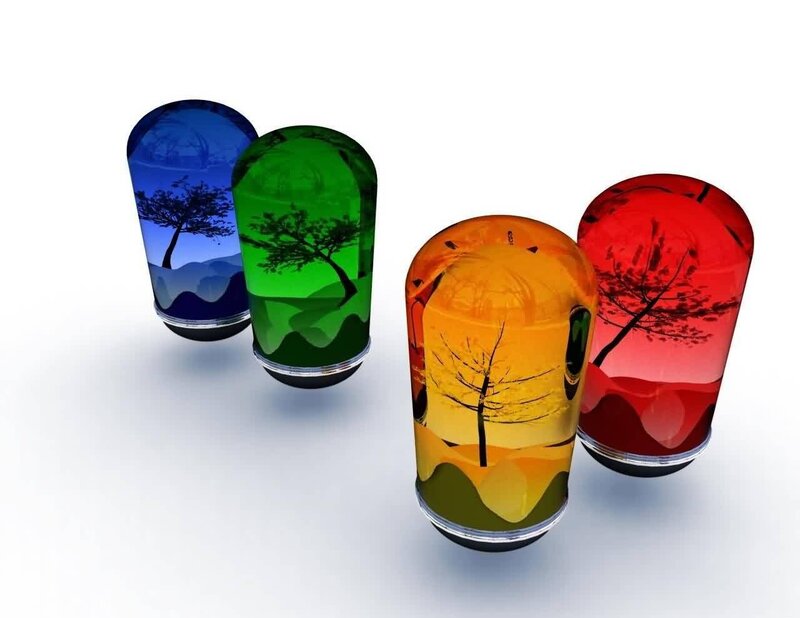 Colored Glass Vials