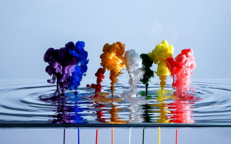 Colored Ink in Water — Blue