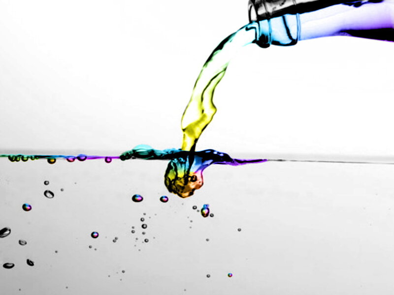 Colored Liquid Pouring